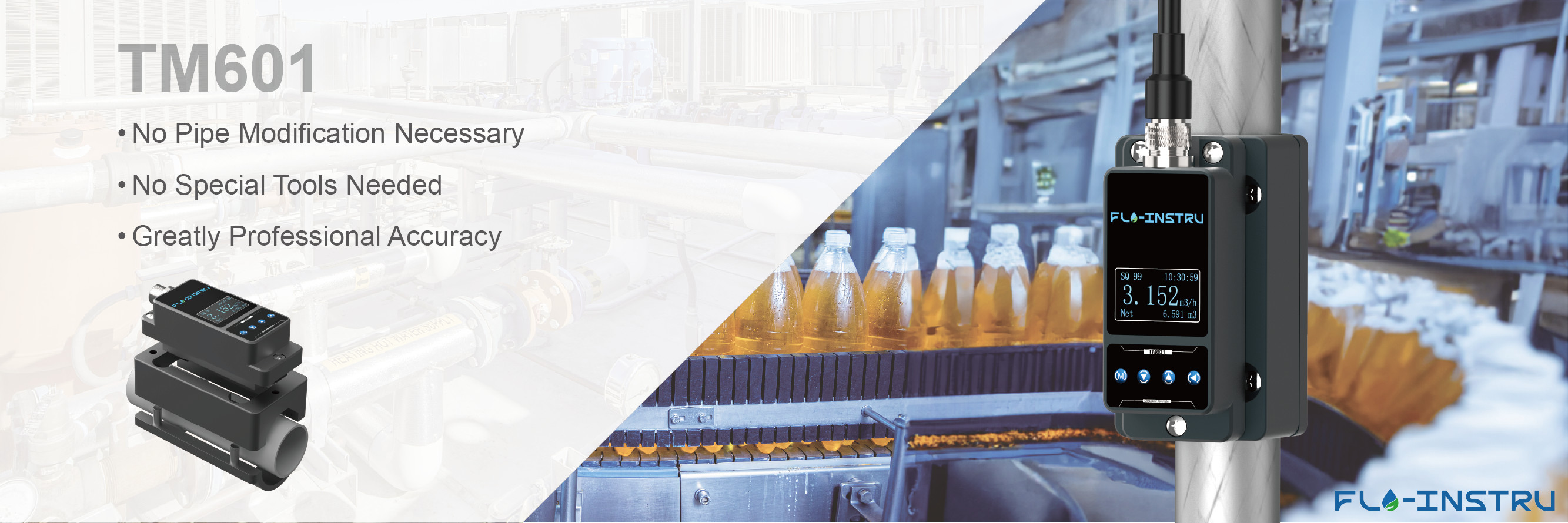 Qualität Klammer-auf Ultraschallströmungsmesser Fabrik