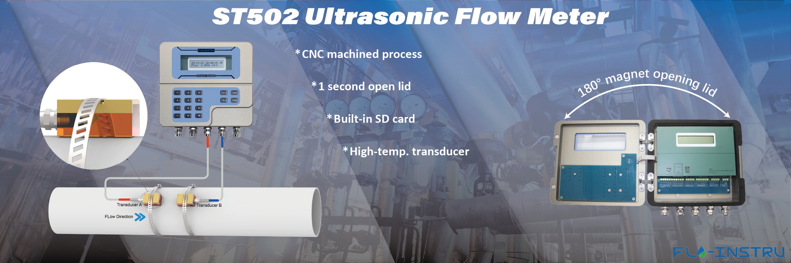 Qualität Klammer-auf Ultraschallströmungsmesser Fabrik